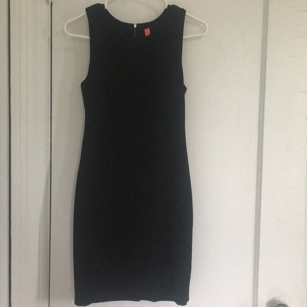 Black dress (fitted). Size XS. Never worn